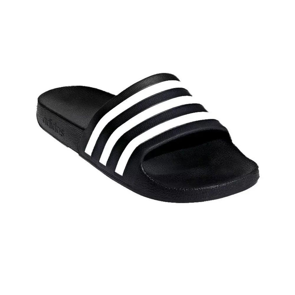 NEW Adidas Adilette Aqua Slide Sandals Black White Men 10 Women‎ 11